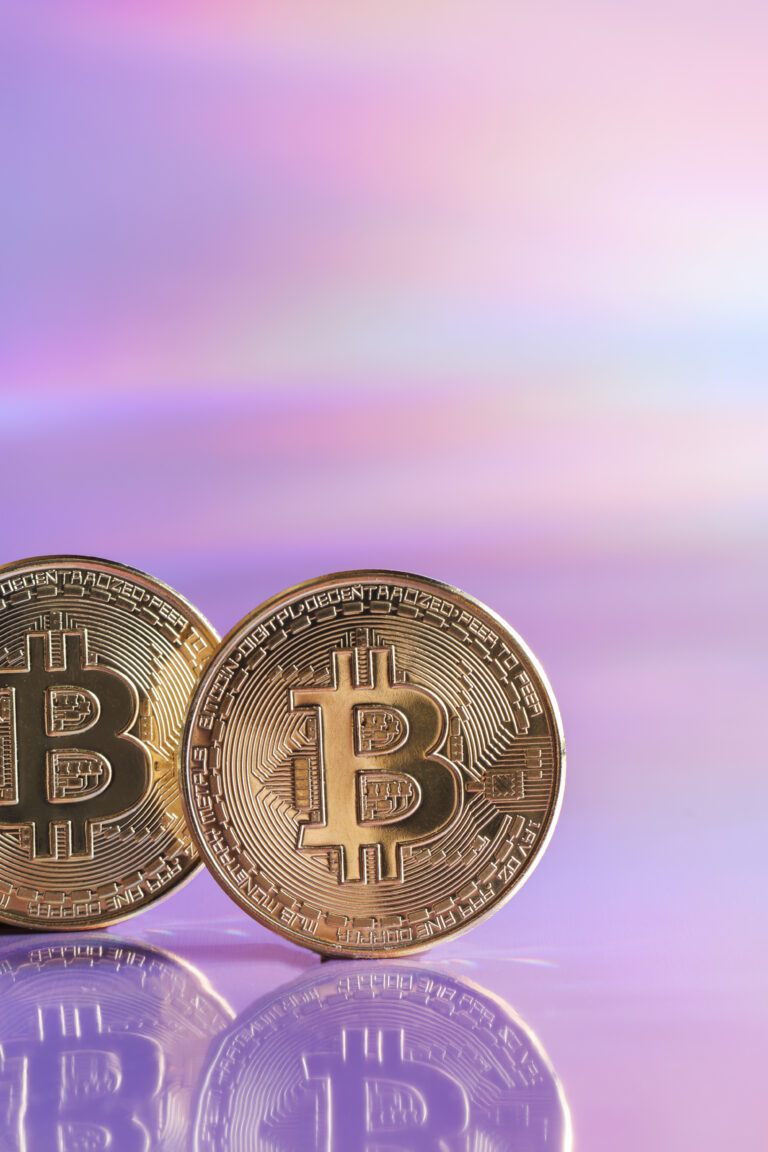 golden-bitcoin-coins-on-holographic-abstract-neo-2025-02-10-09-59-25-utc